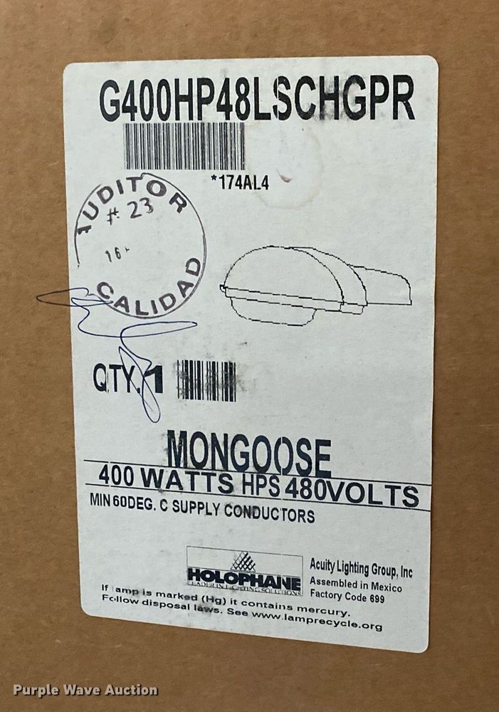 image for item MG9861 Approximately 13 Holophane Mongoose lights