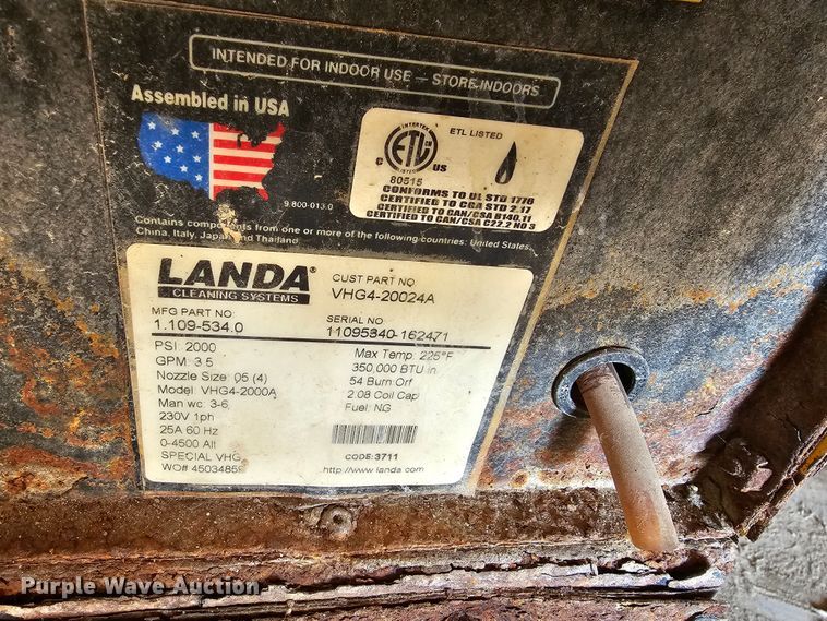 image for item MI9425 Landa VHG4-2000  pressure washer