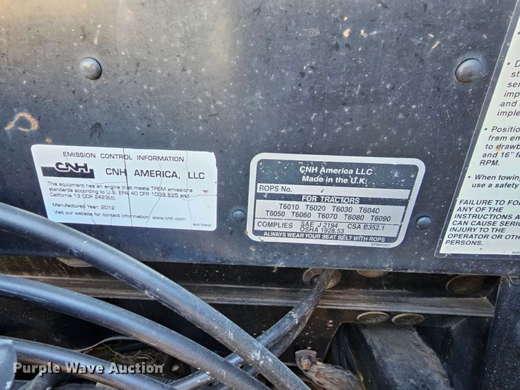 image for item MI9432 2012 New Holland T6020 Plus  MFWD tractor