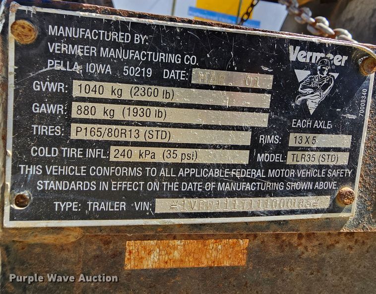 image for item MI9479 2001 Vermeer SC252  stump grinder