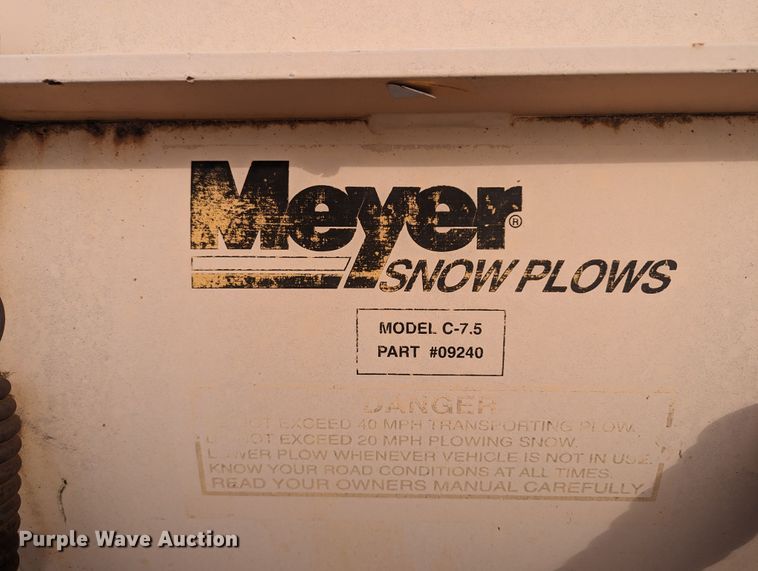 image for item MN9934 Meyer C75  91" W snow plow