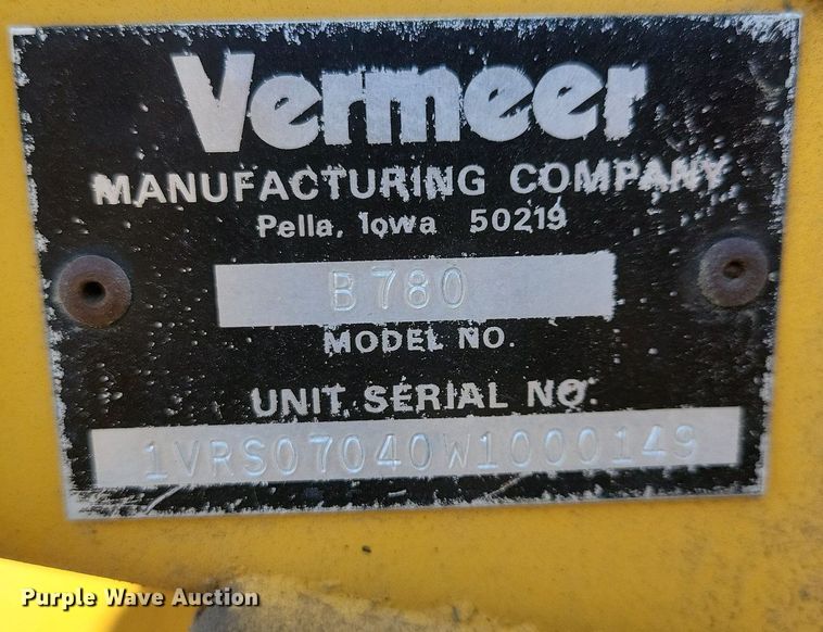 image for item MO9620 1998 Vermeer V-5800  trencher