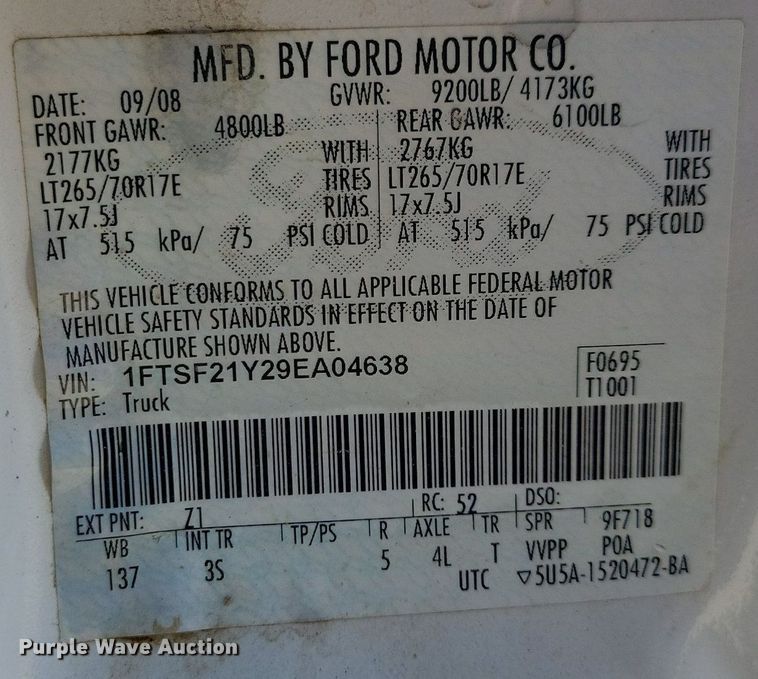 image for item MO9621 2009 Ford F250 Super Duty XLT  pickup truck