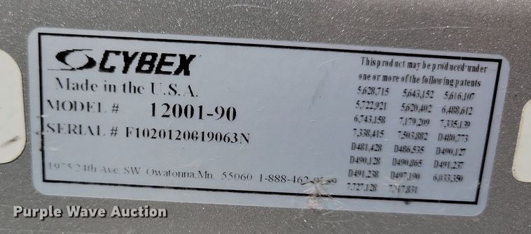 image for item MO9694 Cybex 12001-90  chest press machine