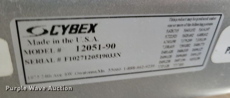 image for item MO9697 Cybex 12051-90  leg extension machine