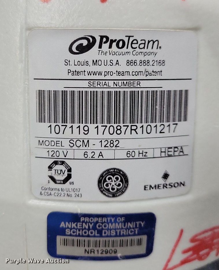 image for item MO9703 (5) ProTeam vacuums