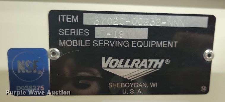 image for item MO9709 Vollrath T-19  serving table