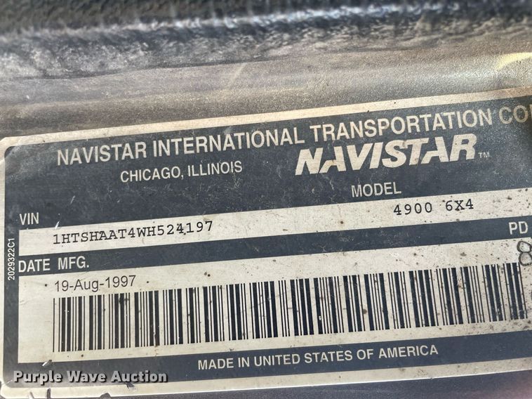 image for item MS9559 1998 International 4900  dump truck