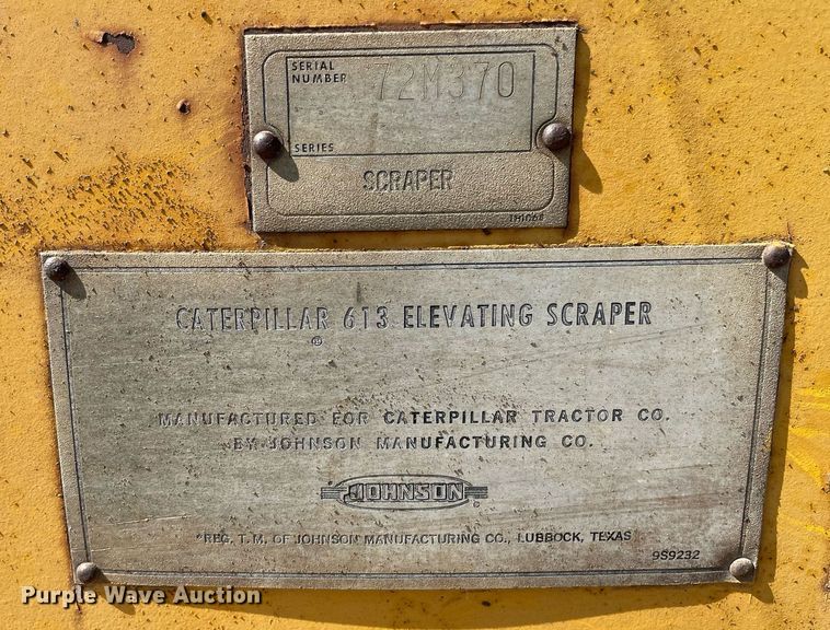 image for item MS9560 1970 Caterpillar 613  elevating scraper