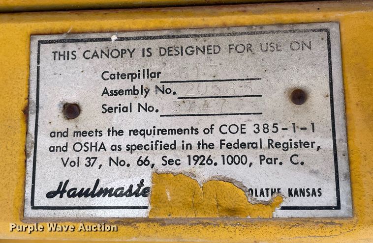 image for item MS9560 1970 Caterpillar 613  elevating scraper