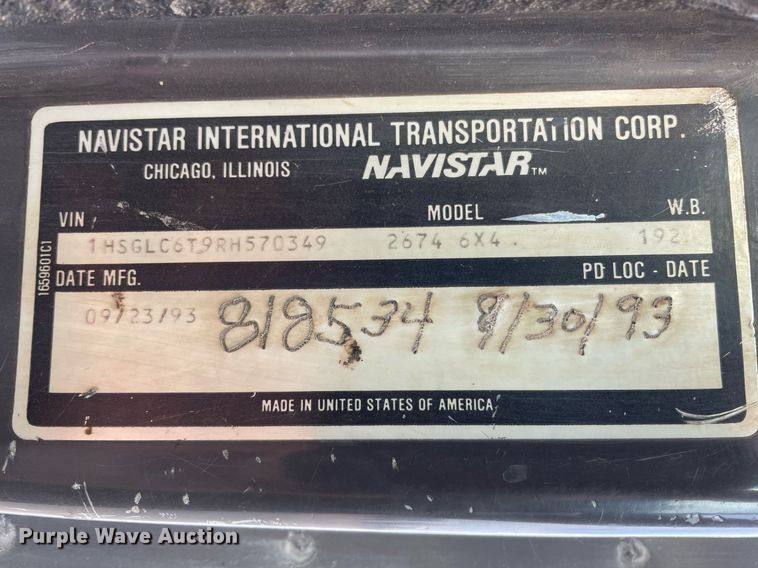 image for item MS9561 1994 International 2674  dump truck