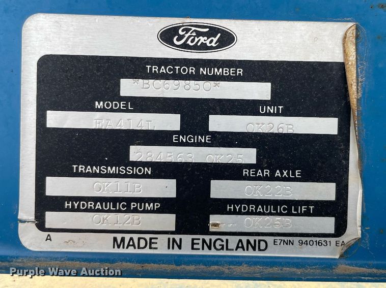 image for item MS9587 1990 Ford 6610  tractor
