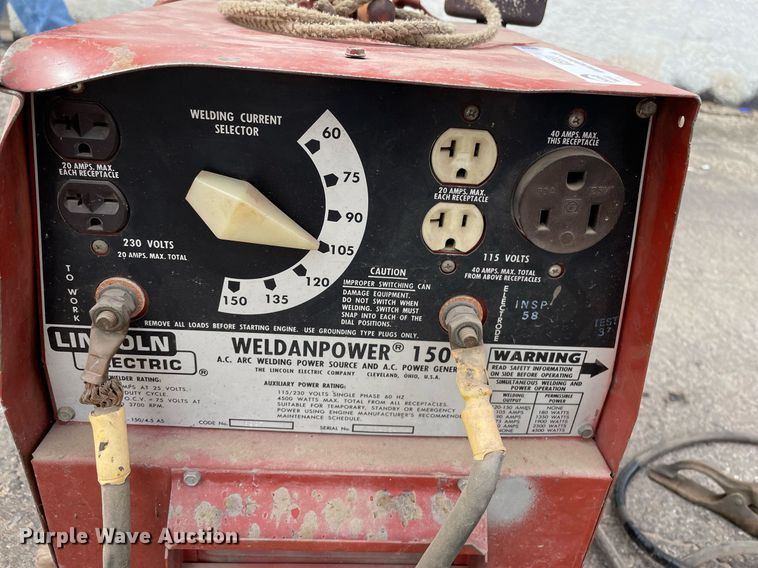 image for item MS9591 Lincoln Electric Weldanpower 150  welder/generator