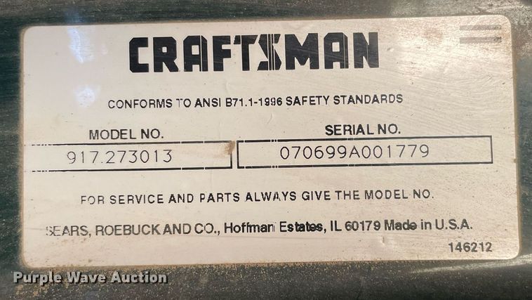 image for item MS9655 Craftsman 917273013  lawn mower