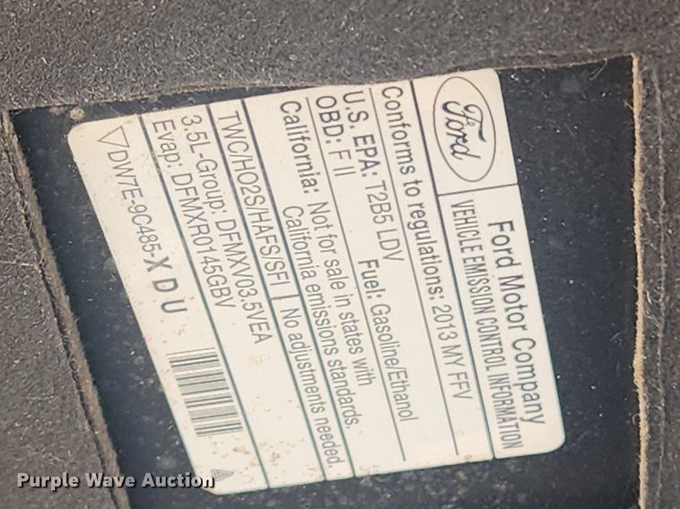 image for item MW9672 2013 Ford Taurus SEL