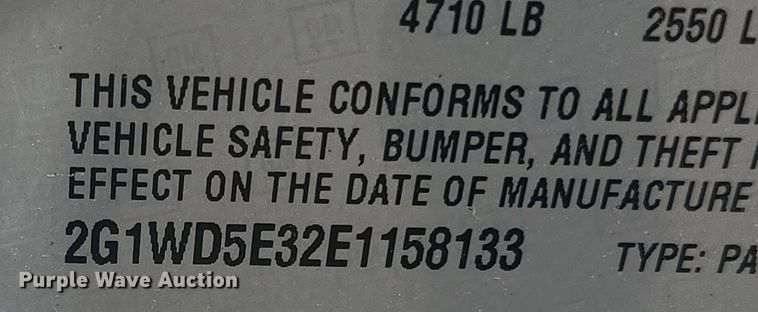 image for item MW9722 2014 Chevrolet Impala Police Cruiser