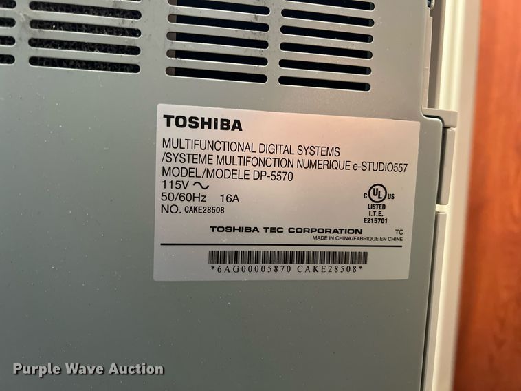 image for item MY9771 Toshiba E-Studio 557  copier