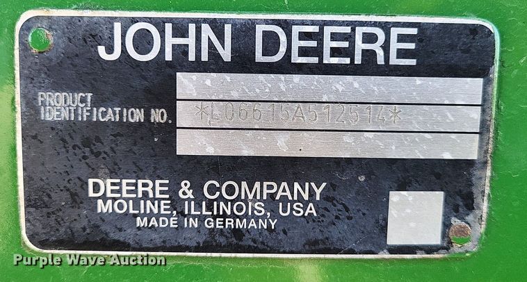 image for item DO3646 2006 John Deere 6615  MFWD tractor