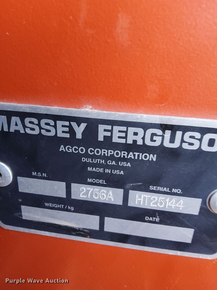 image for item DQ0378 2008 Massey Ferguson 2756A  round baler