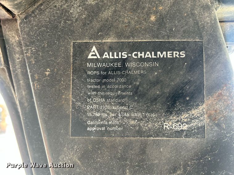 image for item DR4578 Allis-Chalmers AC7000  tractor