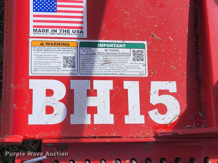 image for item HP9705 Brush Hog BH15-2  rotary mower