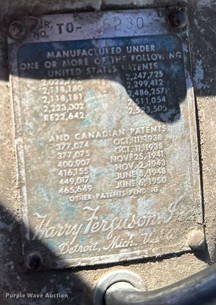 image for item KU9917 1951 Ferguson TO-20  tractor