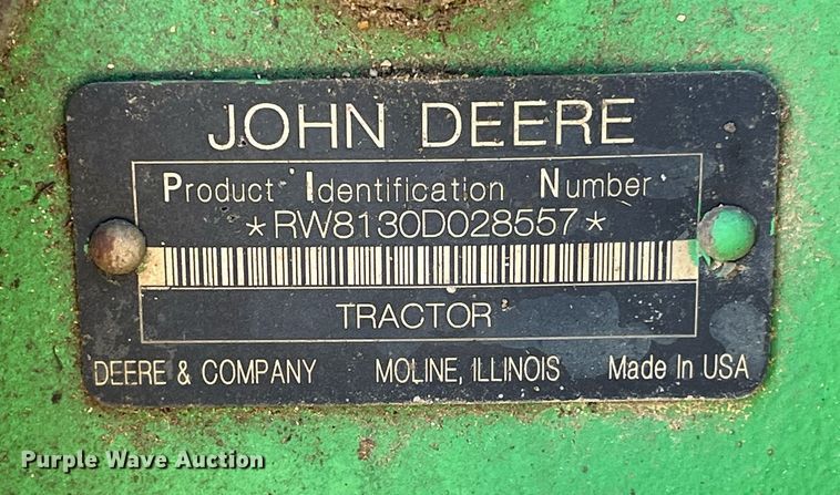 image for item LA9923 2008 John Deere 8130  MFWD tractor