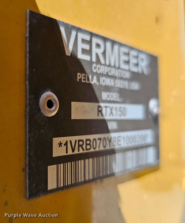 image for item LE9358 2014 Vermeer RTX150  trencher