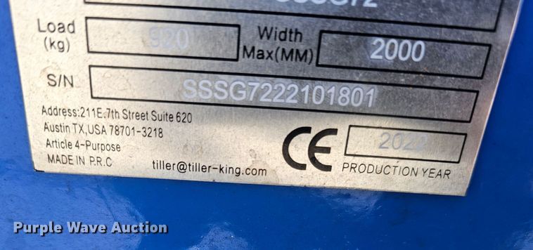 image for item LE9371 2022 TopCat SSSG72  skid steer grader