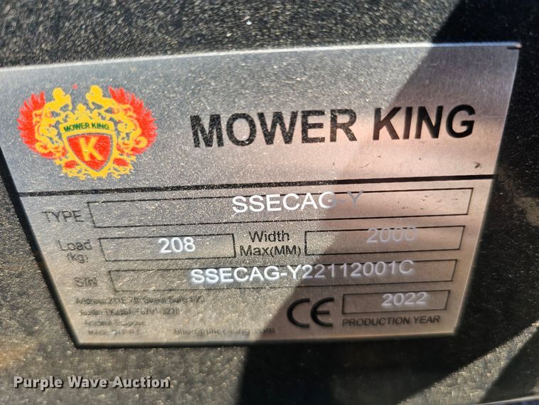 image for item LE9372 2022 Mower King SSECAG-Y  skid steer auger