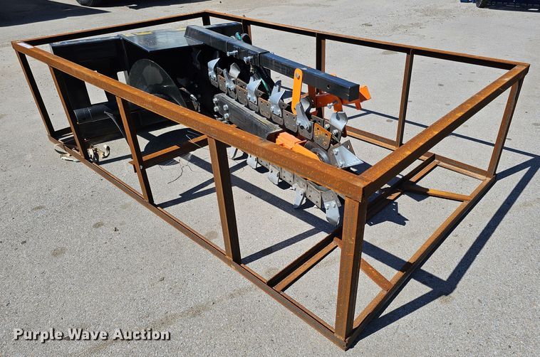 image for item LE9373 2022 Mower King ECSSCT72  skid steer trencher