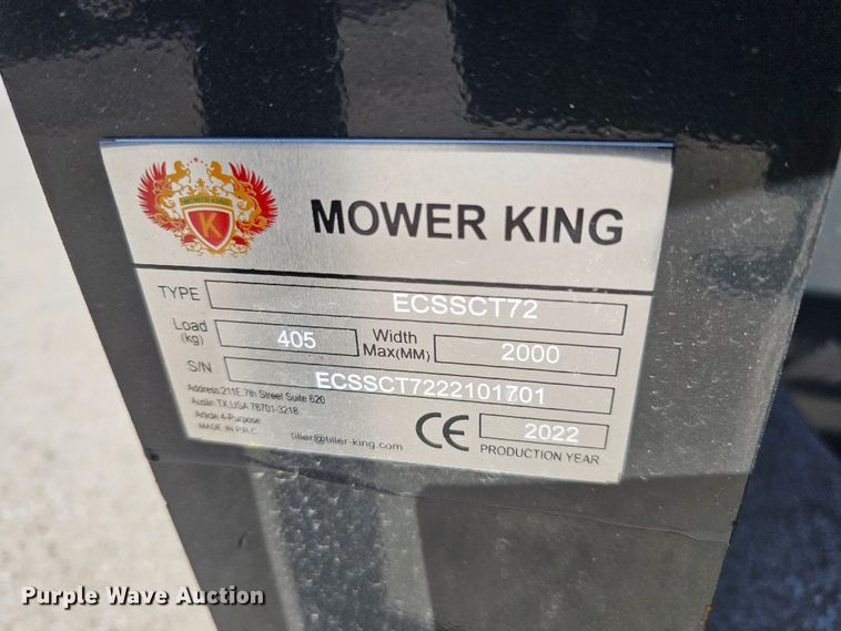 image for item LE9373 2022 Mower King ECSSCT72  skid steer trencher