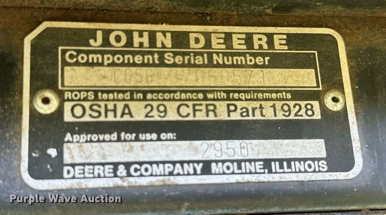 image for item LR9696 1986 John Deere 2950  tractor