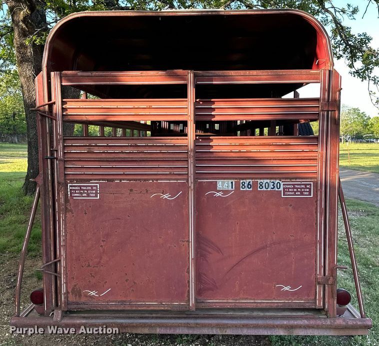 image for item LR9699 1989 Bonanza  livestock trailer