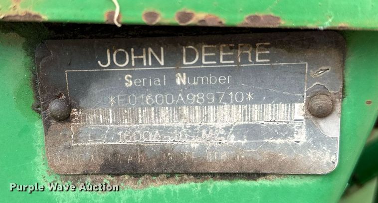 image for item LR9714 1997 John Deere 1600A  swather / windrower