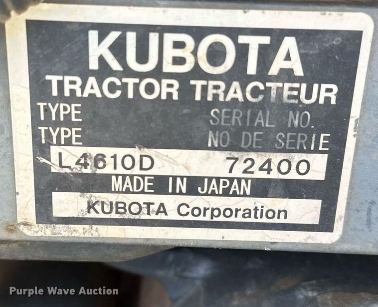 image for item LR9723 Kubota L4610D  MFWD tractor