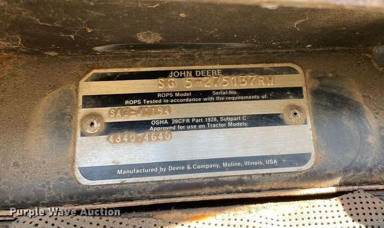 image for item LT9597 1982 John Deere 4840  tractor