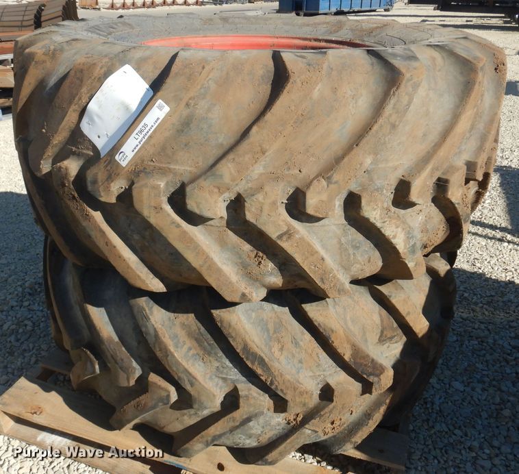 image for item LT9635 (2) Michelin 500/R70R24 tires and wheels