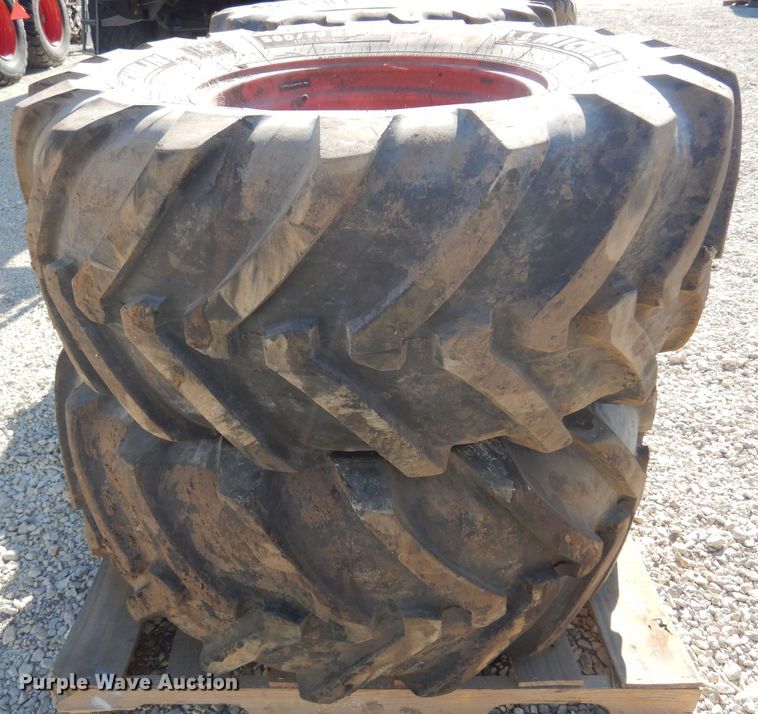 image for item LT9635 (2) Michelin 500/R70R24 tires and wheels