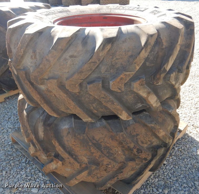 image for item LT9635 (2) Michelin 500/R70R24 tires and wheels