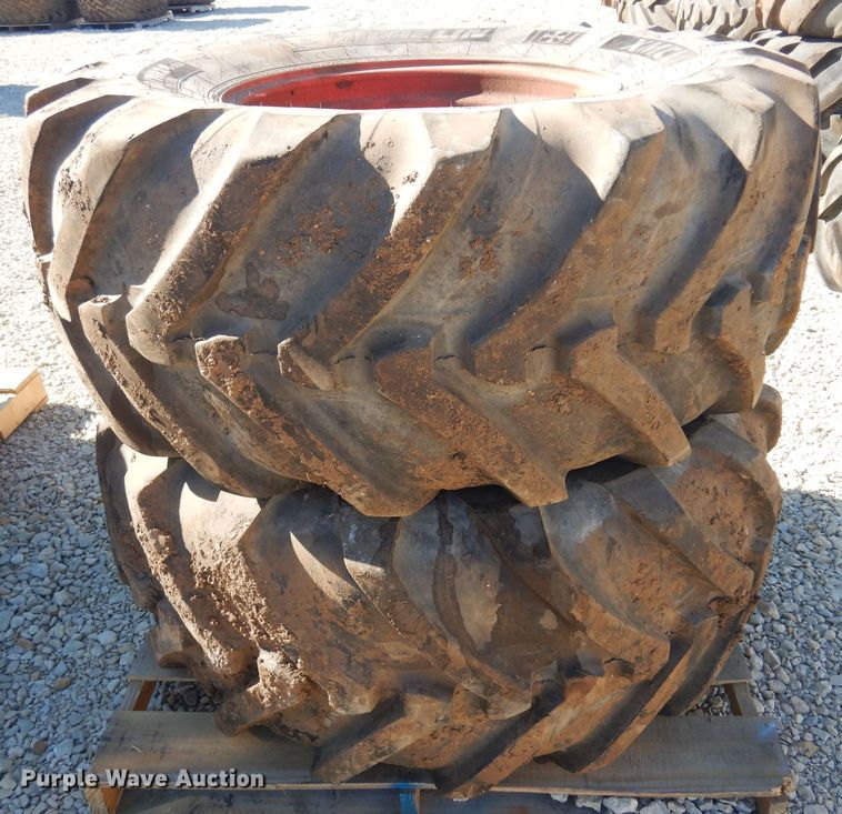 image for item LT9635 (2) Michelin 500/R70R24 tires and wheels