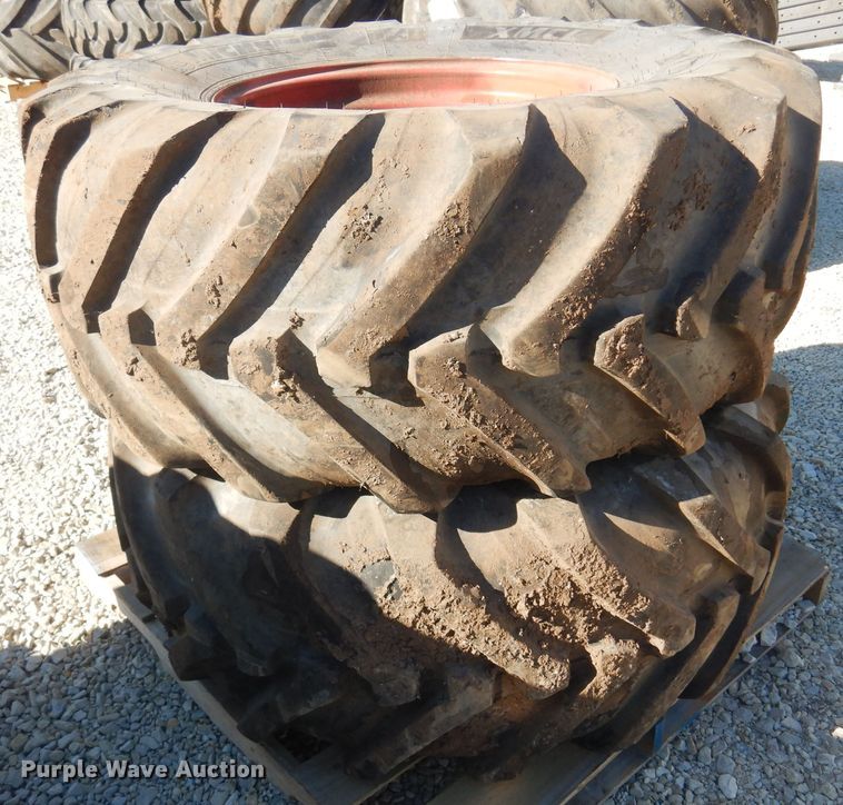 image for item LT9635 (2) Michelin 500/R70R24 tires and wheels