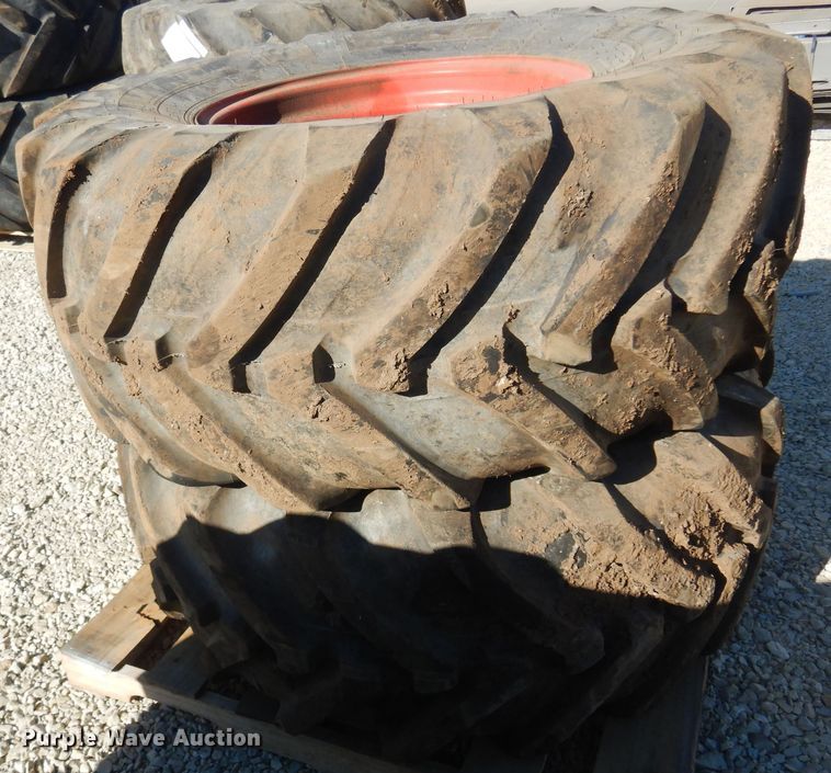 image for item LT9635 (2) Michelin 500/R70R24 tires and wheels