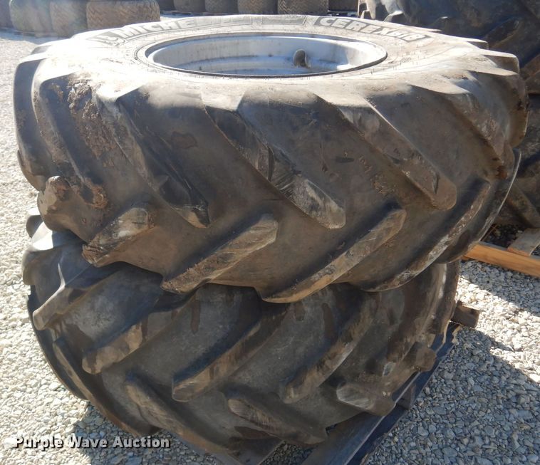 image for item LT9636 (2) Michelin 510/80R26 tires and wheels