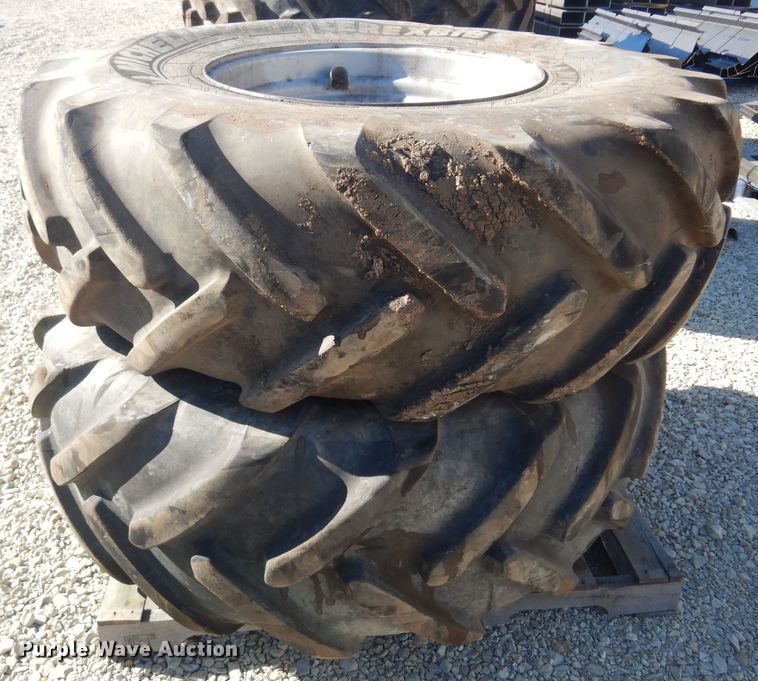 image for item LT9636 (2) Michelin 510/80R26 tires and wheels