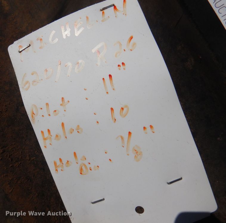 image for item LT9637 (2) Michelin 620/70R26 tires and wheels