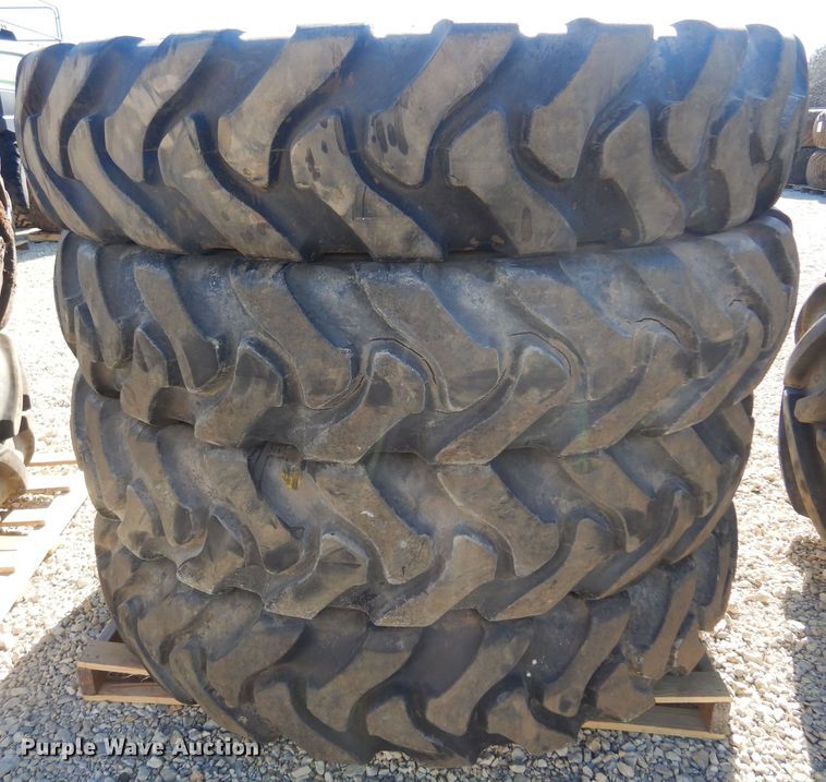image for item LT9638 (4) Titan 380/90R46 tires and wheels