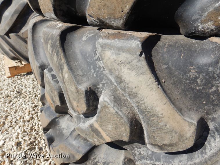 image for item LT9638 (4) Titan 380/90R46 tires and wheels