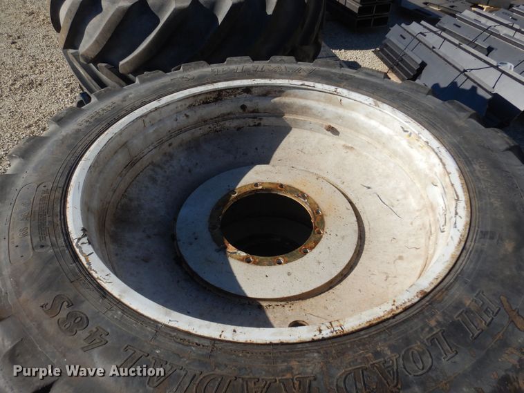 image for item LT9638 (4) Titan 380/90R46 tires and wheels