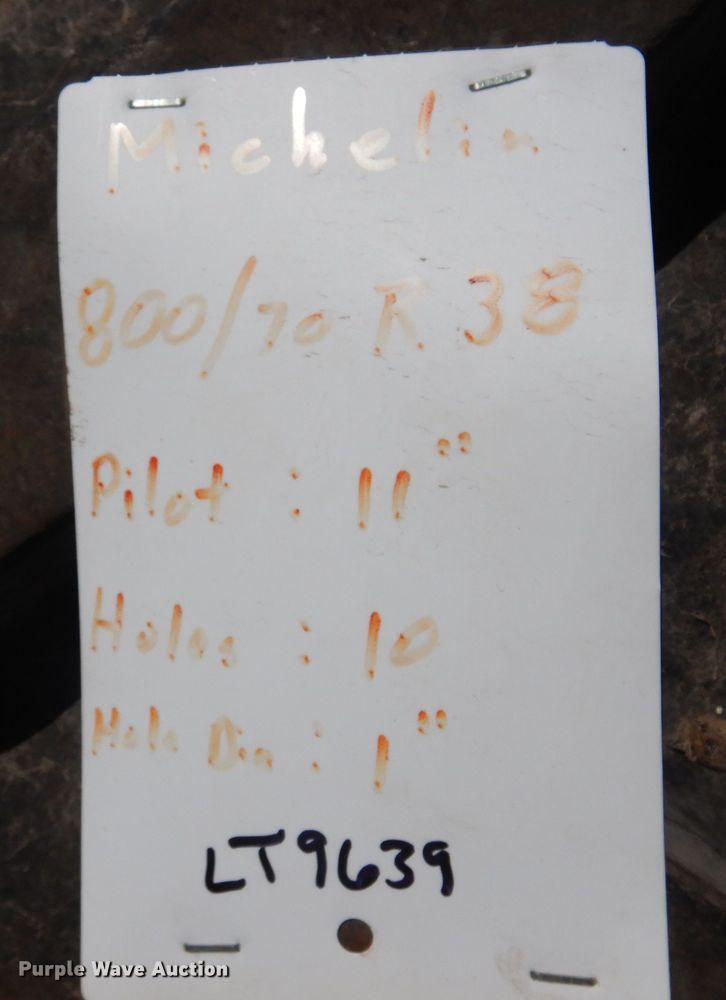 image for item LT9639 (2) Michelin 800/70R38 tires and wheels